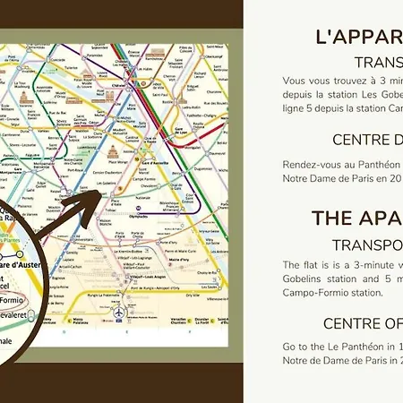 4-Place D'Italie-3Pers-Lumineux-2Chambres-Paris13 * Paris